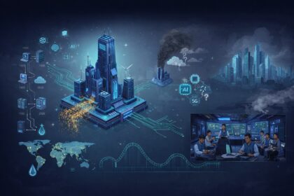 Massive hyperscale data center powering cloud computing and AI infrastructure