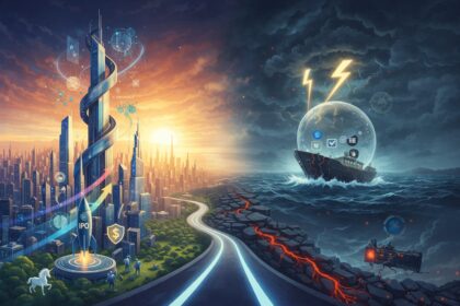 2026 stock market outlook showing AI-driven growth and market volatility